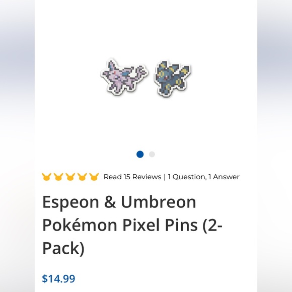 NWT Pokemon Center Pixel Pins - Espeon & Umbreon - Picture 5 of 5